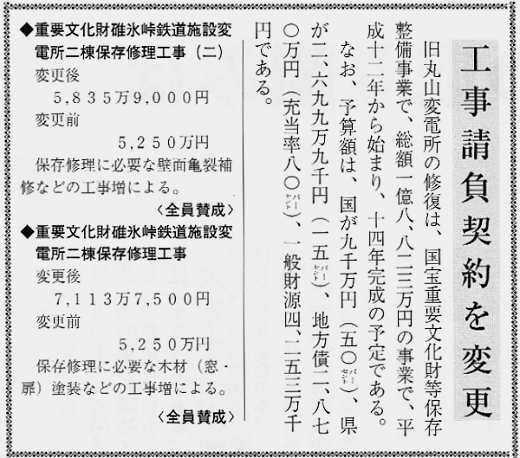 松井田町　議会だより　第４１号　工事請負契約
