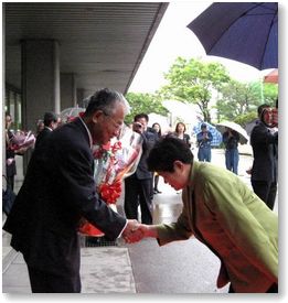 「市長登庁式」写真