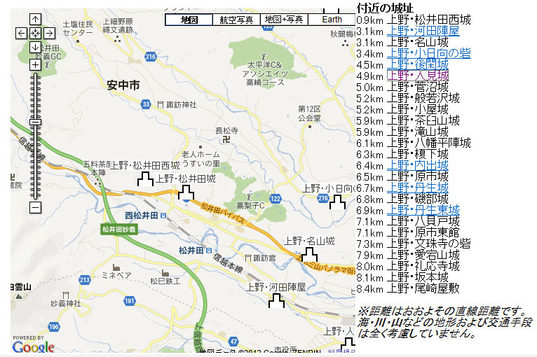 城跡地図